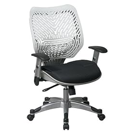 Office Star REVV Series Manager¿s Chair with SpaceFlex Back and Mesh Seat, Ice Raven by Office Star