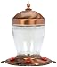 Classic Brands 33 Jubilee Hummingbird Feeder, Glass With Brushed Copper Finish On Metal Top And Base, 28-Ounce Capacity
