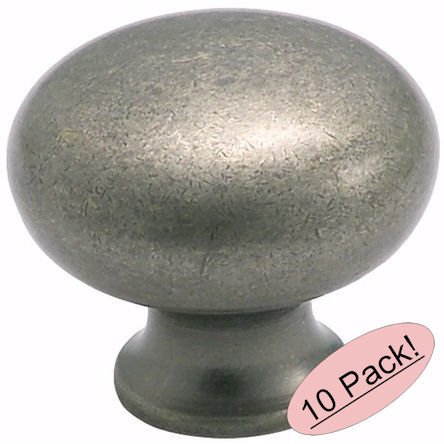 Amerock BP771-WN Traditional Classic Legacy Weathered Nickel Cabinet Hardware Knob - 1-1/4