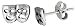 Jewelry : Small Sterling Silver Comedy/Tragedy Stud Earrings