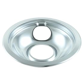 Whirlpool W10196405RW Universal Chrome Drip Bowl and Ring, Chrome, 8-Inch