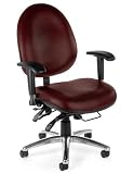OFM 247-+VAM-603 24 Hour Computer High-Back Task Chair (Hi-back) Seat/Back Color and Material: Wine