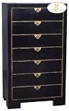 Elegant Rustic Black 7 Drawer File Cabinet