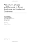 Alzheimer's Disease And Dementia in Down Syndrome And Intellectual Disabilities