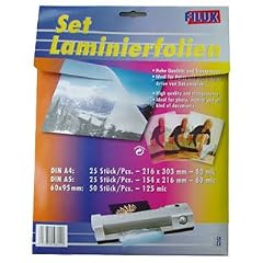 FILUX Laminierfolien Set A4, A5 und Visitenkartengr�sse, 100 Stk.