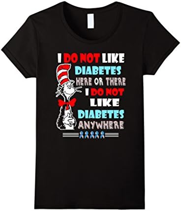 Women's I do not Like Diabetes Here or there - Diabetes shirt XL Black