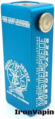 Cherry Bomber MINI Style Box Mod w/ Magnet Upgrade (Blue w/White Engraving)