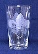 Individually Hand Etched Fleur De Lis Tumbler Glass 7"H Set / 4