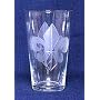 Individually Hand Etched Fleur De Lis Tumbler Glass 5.5" H Set / 4