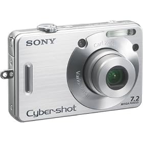Sony Cyber-shot DSC-W70 Digital Camera - Silver (7.2 MP, 3x Optical Zoom) 2.5" LCD