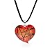 Eve's Addiction Beautiful Red Murano Glass Heart with Black & Gold Accents
