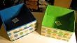 Non-Woven Colapsible Polka Dot Container Boxes 10x10x6.25 -TWO BOXES