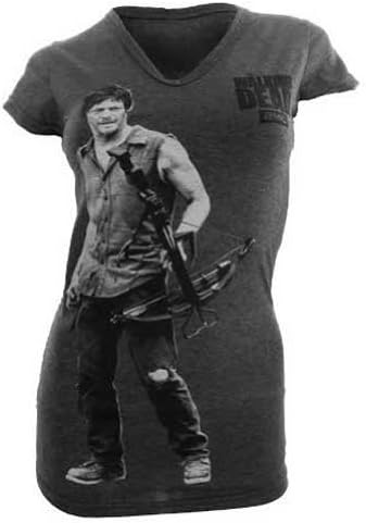 The Walking Dead Daryl with Crossbow Juniors Charcoal T-Shirt