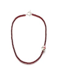 Honeystore Girls 5mm AA Level Garnet Necklace Color Red