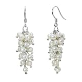 White Cultured Pearl Bunch Earrings