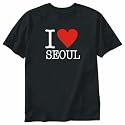 T-Shirt Black " Love Classic Seoul " South Korea City