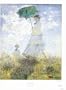 Woman with a Parasol Art Poster Print by Claude Monet, 28x35