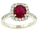 Jewelry : Oval Ruby(1.64ct) and Pave Set Diamond(.42ct) Ring