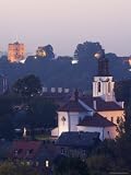 Old Town and City Centre with Gediminas Tower and Russian Orthodox Church of the Holy Mother of God Photographic Poster Print by Christian Kober, 12x16