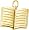 Book, Gold Plated Silver Charm by Rembrandt Charms