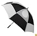 GustBuster Proseries Gold 62-Inch Style 5 Golf Umbrella (Black/White)