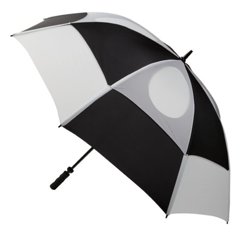 GustBuster Proseries Gold 62-Inch Style 5 Golf Umbrella (Black/White)