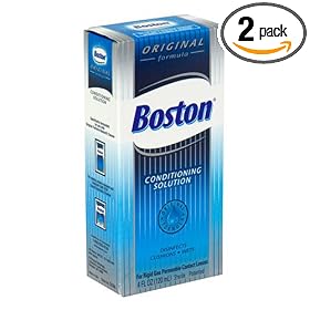 Boston Conditioning Solution for Rigid Gas Permeable Contact Lenses, Original Formula, 4-Ounce Bottles (Pack of 2)
