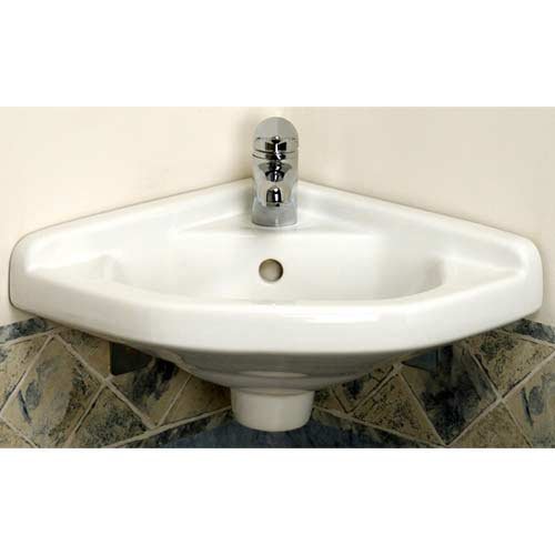 Barclay 4-750WH Hung Corner Bathroom Sink