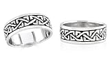 Unisex Oxidized Ring Band in Sterling Silver