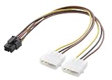 Produkt-Bild: Vivanco CC I 02 G PCI Express Strom Anschlusskabel 2x 5,25? Stecker -> 6pol. PCI Express Buchse 0,25m
