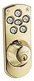 Doorknobs & Lock Sets: Kwikset 907 L03 CP Security Powerbolt Electronic Deadbolt, Polished Brass