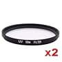 eForCity 2 x 52mm UV Filter Lens Compatible with Nikon D7000 D3100 D300s USA