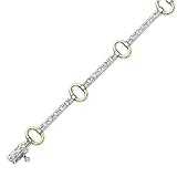 10K Two Tone Gold 7/8 ct. Diamond Fashion Bracelet