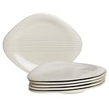 Villeroy and Boch Dune Oval Dinner Plates, Set of 6 by
