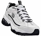 IMAGE OF Skechers Men's Energy Afterburn Running Shoe,White/Navy,10 M