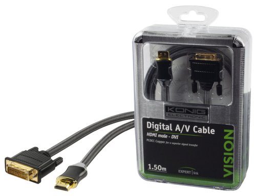 K&ouml;nig HDMI auf DVI Kabel, 1,5 m Preisvergleich