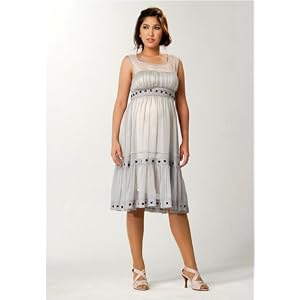 Women's Lauren Kiyomi Crinkle Chiffon Studded Dress (Maternity)