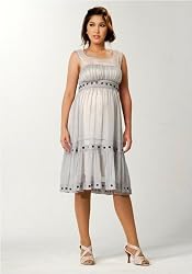 Women's Lauren Kiyomi Crinkle Chiffon Studded Dress (Maternity)