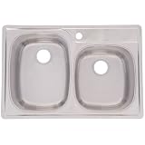 Buy FrankeUSA OMSK951-18BX Offset Double Bowl Stainless Steel 33x22in. Topmount Sink by Franke&node=228013