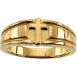 14K Yellow Gold Cross Man's Wedding Band