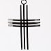 Model Design Black Triple Cross Mens Pendant for Uni-sex Ball Chain for Men with Box J2018