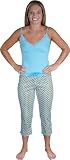 Womens Cotton Lace camisole and capri loungewear/PJ/pajama set