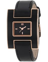 Tommy Hilfiger  Womens 1781154 Fashion Black Enamel and Rose Gold  Watch