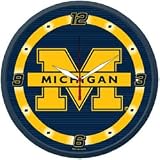 University of Michigan Wolverines Large 12 Inch Wall Clock