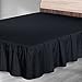 Utopia Bedding Bed Ruffle - Easy Fit with 15 Inch Tailored Drop - Hotel Quality, Shrinkage and Fade Resistant (Twin, Black)