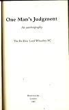 One man's judgement : an autobiography
