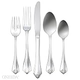 Oneida King James 46-Piece Silver-plated Flatware Set with Wooden Chest, Service for 8