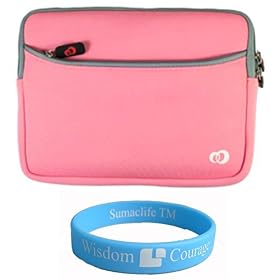 Pink Carrying Sleeve with Extra Dual Pocket for 13.3 inch ASUS UL30A-X2 MSI X320-037US Sony VAIO VGN-SR410J/B Toshiba Ultra Portable Satellite U505-S2940 Acer Aspire Timeline AS3810T-8640