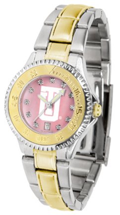Tulsa Golden Hurricane Competitor Ladies Watch with Mother of Pearl Dial and Two-Tone Band