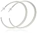 Silver 55mm Flat Hoop Earrings